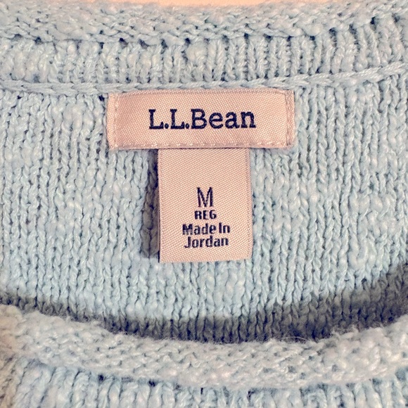 LL Bean Sage Green Midweight Cotton Slub Rollneck Pullover Sweater MEDIUM - Picture 2 of 2